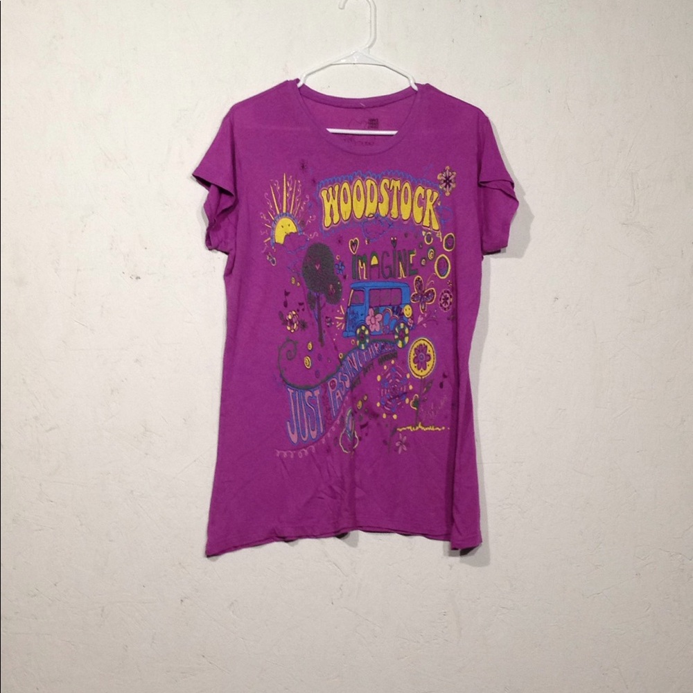 Woodstock | Purple Tshirt XXL Groovy Boho Hippy
